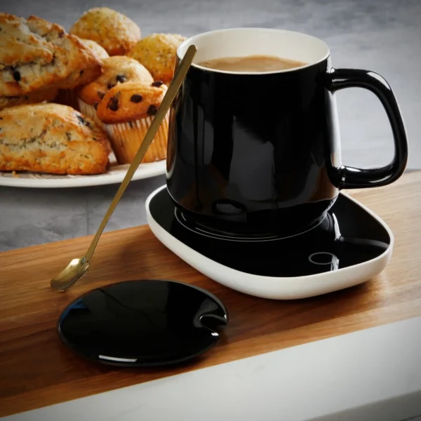 Coffee Cup Warmer Pad Saucer (Black) - Image 4